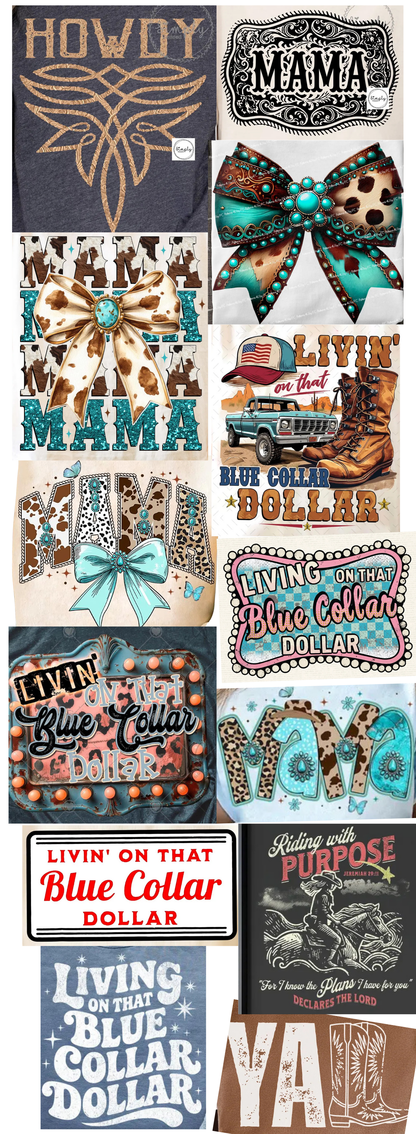 WESTERN,BLUE COLLAR,MAMA GANG SHEET